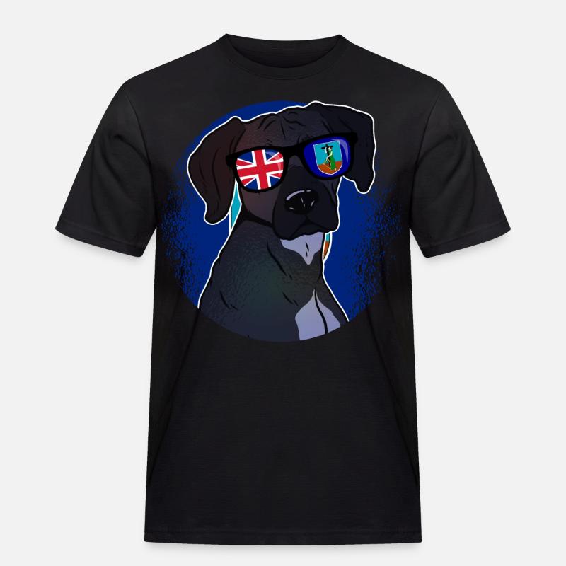 Montserrat - Männer Workwear T-Shirt - Schwarz