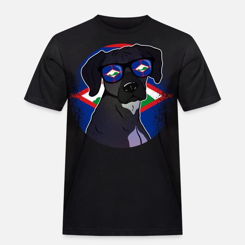 Sint Eustatius - Männer Workwear T-Shirt - Schwarz