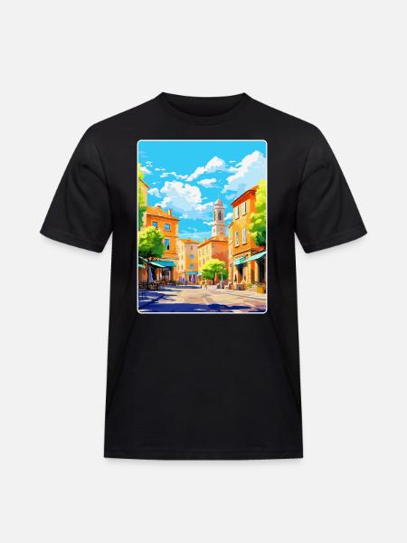 Aix En Provence France Vintage Travel Poster WPA - Men's Workwear T-Shirt - black