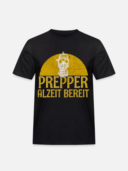 Prepper - Männer Workwear T-Shirt - Schwarz