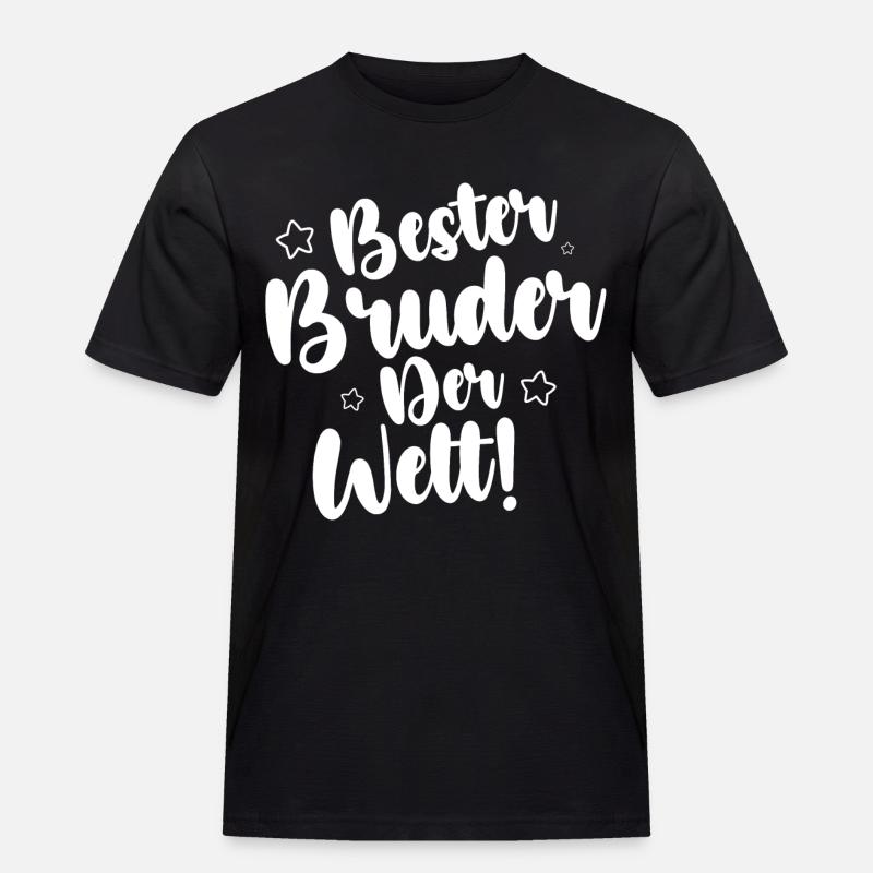 Bester Bruder Der Welt - Männer Workwear T-Shirt - Schwarz