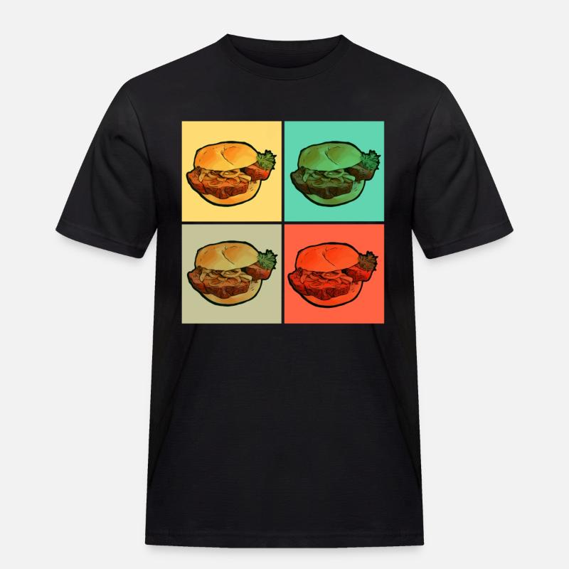 Leberkas Fleischkäse Brötchen - Männer Workwear T-Shirt - Schwarz
