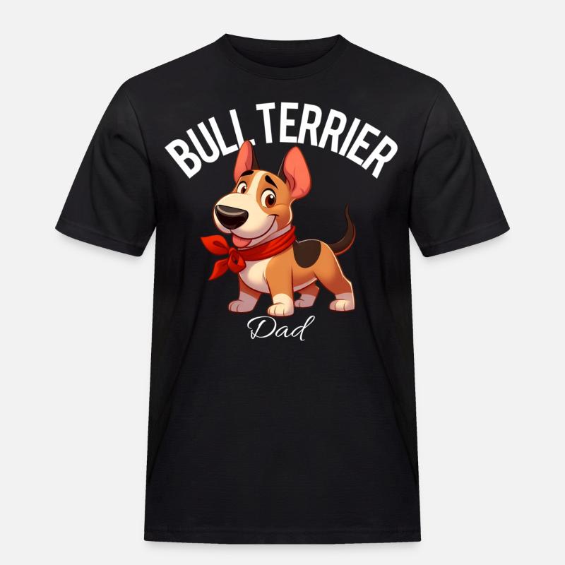 Bullterrier Papa 2 - Männer Workwear T-Shirt - Schwarz