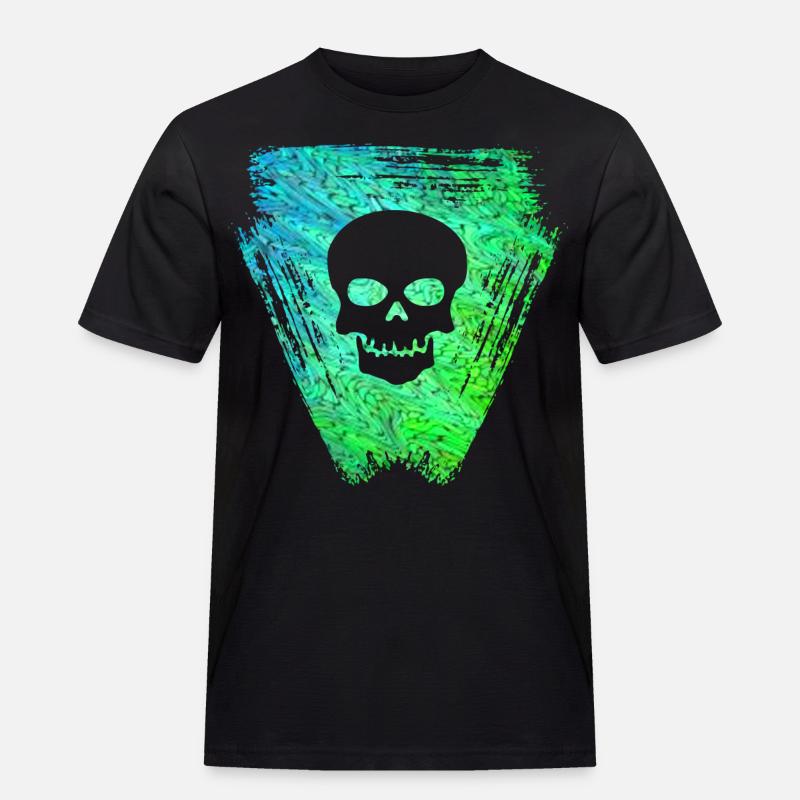 schädel 2 e 5 - Männer Workwear T-Shirt - Schwarz