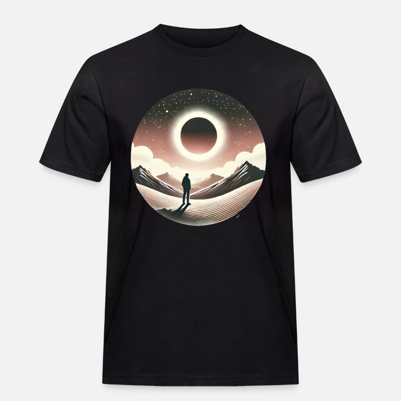 Conception de silhouette Eclipse Gaze - T-shirt Workwear homme - noir