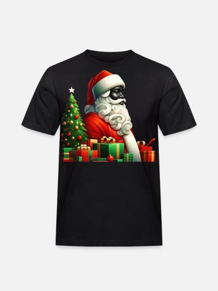 Santa's Yuletide Cheer - Men's Workwear T-Shirt - black