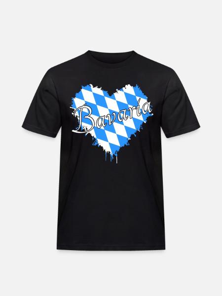 Bavaria Bayern - Männer Workwear T-Shirt - Schwarz