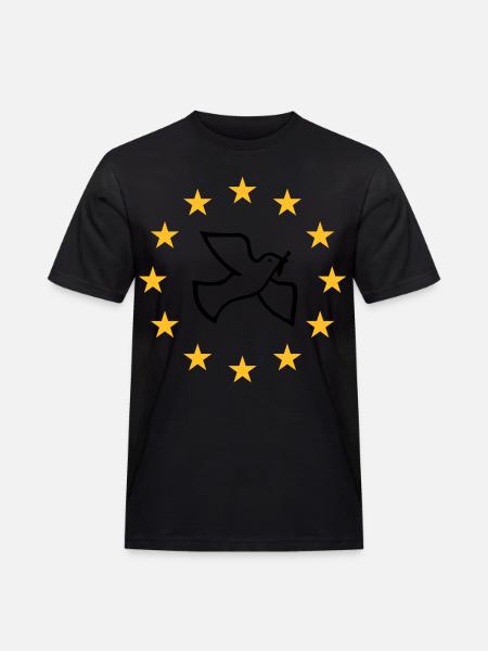 Peace dove in stars - Men's Workwear T-Shirt - black