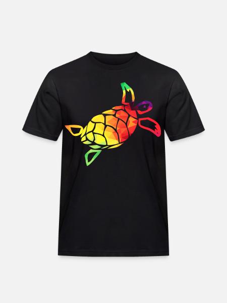 Bunte Schildkröte - Männer Workwear T-Shirt - Schwarz