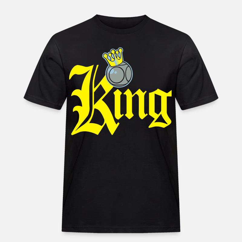 König Petanque Tippfehler - Männer Workwear T-Shirt - Schwarz