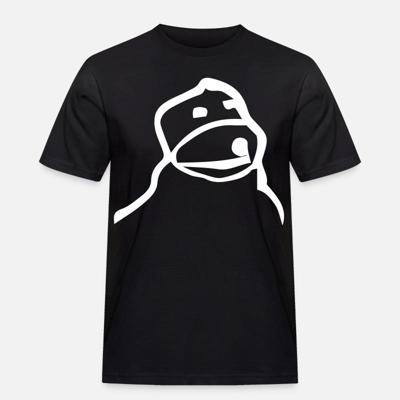 Flat Eric - Männer Workwear T-Shirt - Schwarz