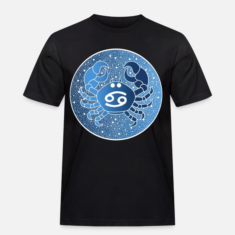 Sternzeichen: Krebs - Männer Workwear T-Shirt - Schwarz