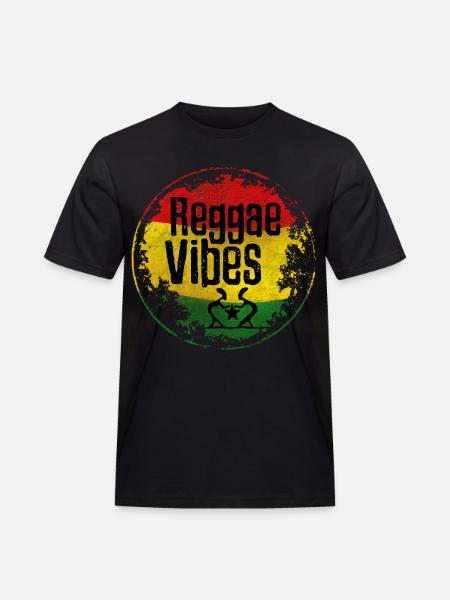 Reggae Vibes Peace Love - Men's Workwear T-Shirt - black