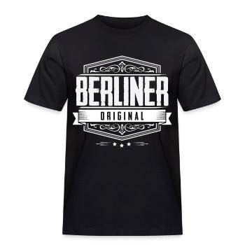 Berliner Original - Berlin - T-shirt Workwear homme - noir - Devant - AI Model Male 178 light (178cm)