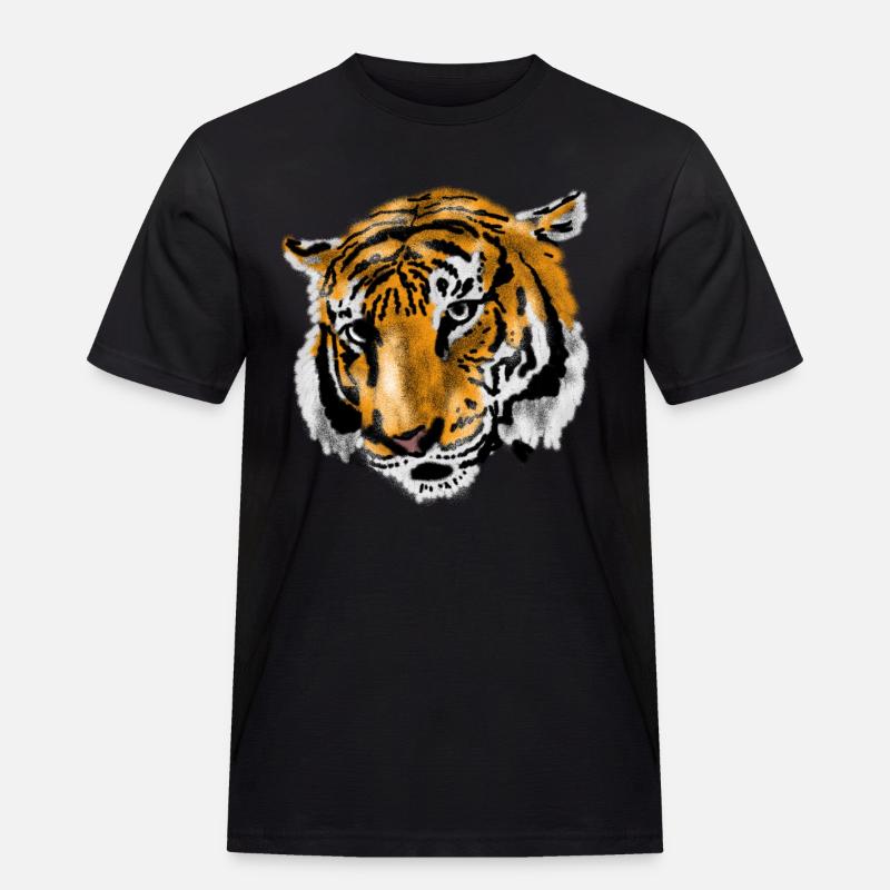 Tiger - Männer Workwear T-Shirt - Schwarz