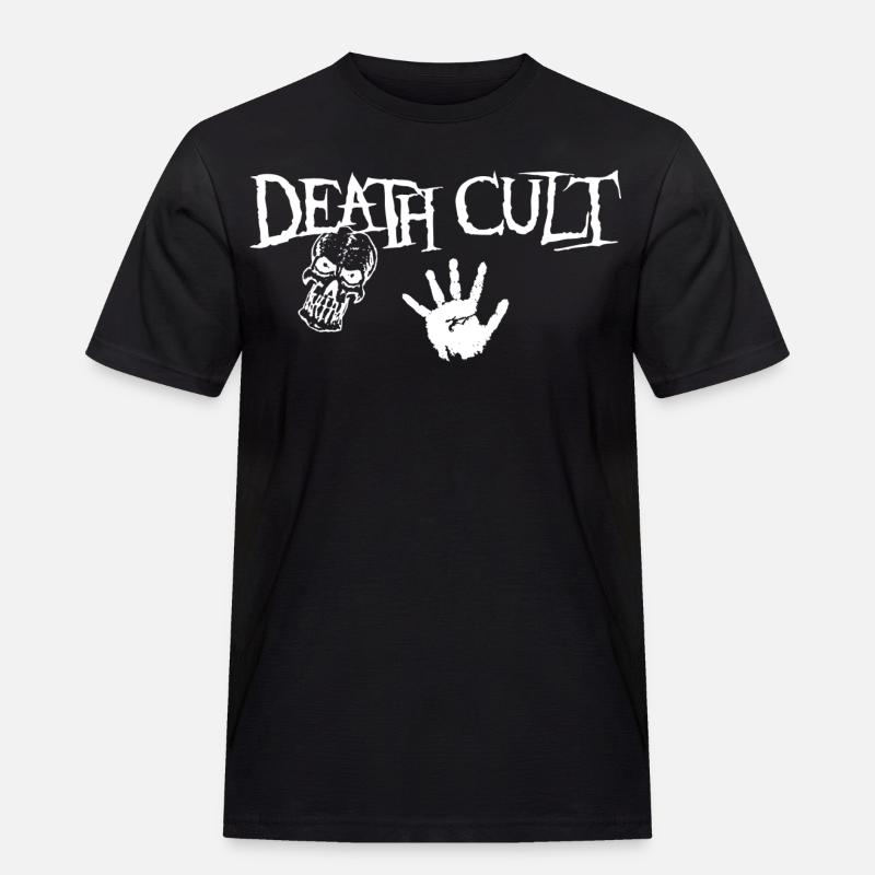 Todeskult, Skull Design - Männer Workwear T-Shirt - Schwarz