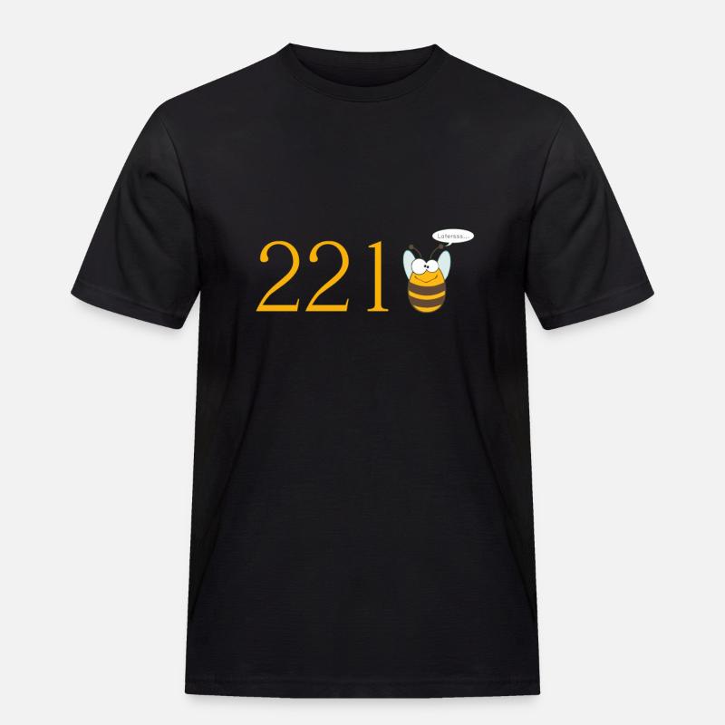 221bee - Männer Workwear T-Shirt - Schwarz