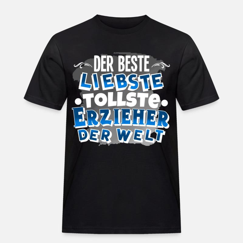 Erzieher - Männer Workwear T-Shirt - Schwarz