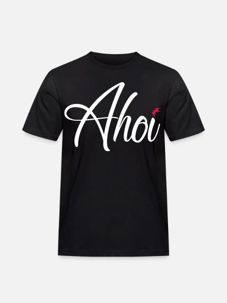 Ahoi - Männer Workwear T-Shirt - Schwarz