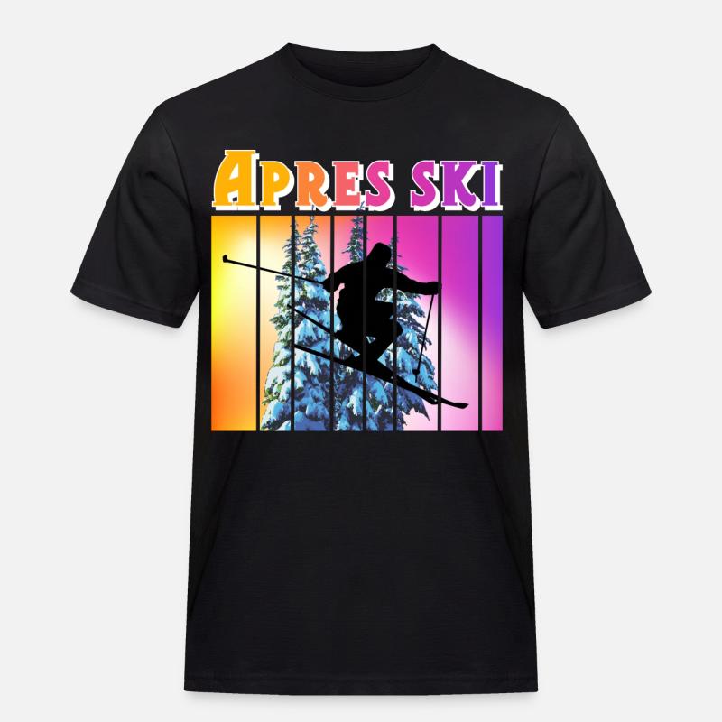 Apres Ski - Männer Workwear T-Shirt - Schwarz