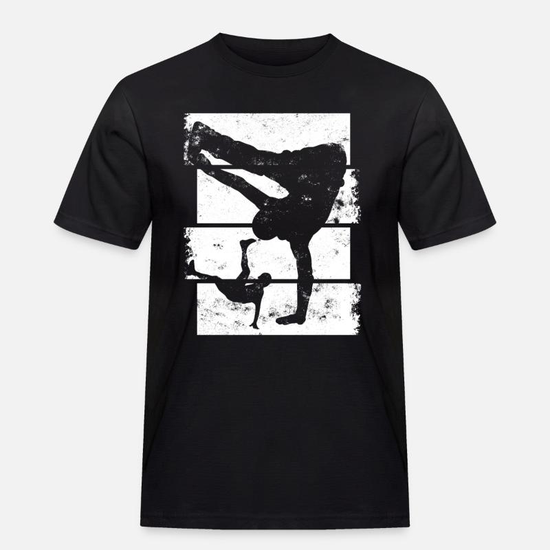 Breakdancer - Männer Workwear T-Shirt - Schwarz