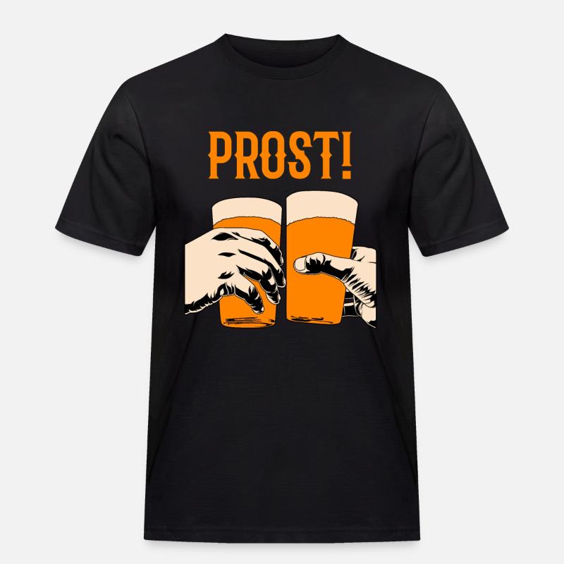 Trinkspruch - Männer Workwear T-Shirt - Schwarz