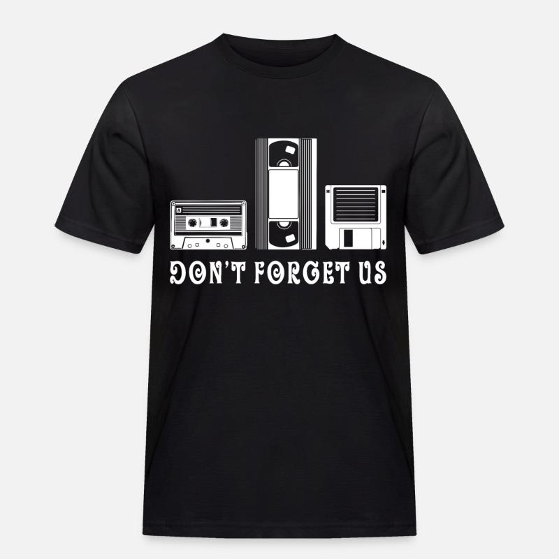 Oldschool Technik - Männer Workwear T-Shirt - Schwarz