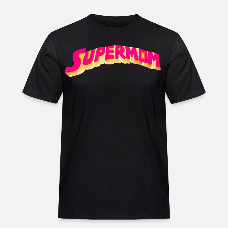 Supermutter - Heldin - Männer Workwear T-Shirt - Schwarz