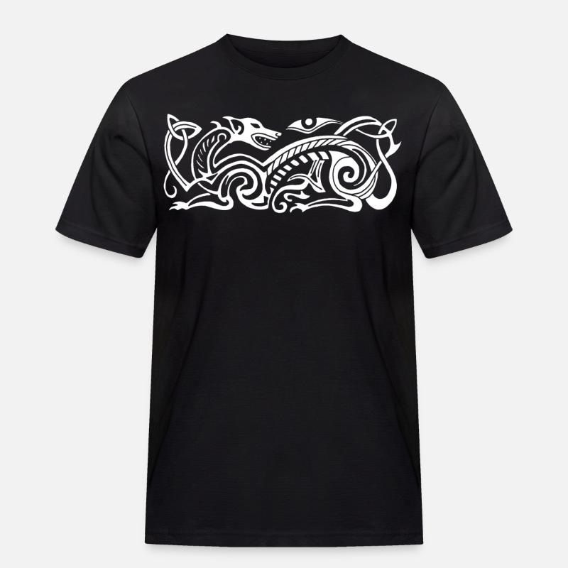Keltischer Jagdhund (weiß) - Männer Workwear T-Shirt - Schwarz