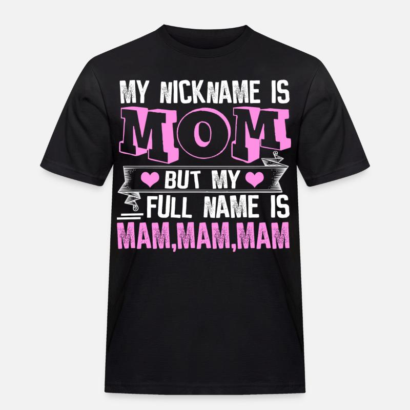 Mama - Männer Workwear T-Shirt - Schwarz