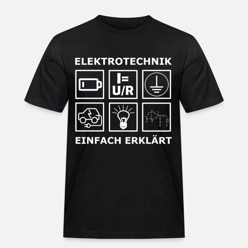 Elektrotechnik Ingenieur Studium - Männer Workwear T-Shirt - Schwarz