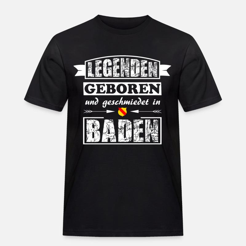 Badner Legenden - Männer Workwear T-Shirt - Schwarz