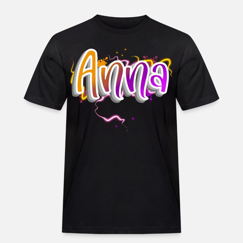 Anna - Männer Workwear T-Shirt - Schwarz
