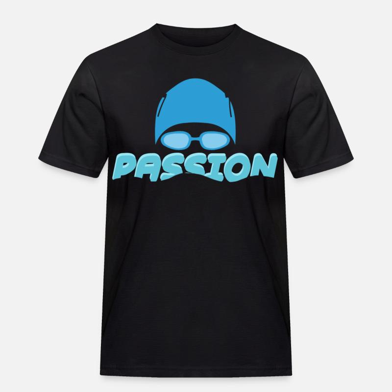 Swim - Männer Workwear T-Shirt - Schwarz