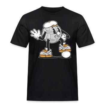 Boulekugel Pétanque Outfit für Bouler Boules - Männer Workwear T-Shirt - Schwarz - Vorne - AI Model Male 178 light (178cm)
