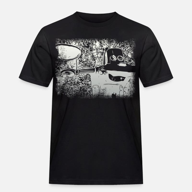 Simson Schwalbe KR51 - Männer Workwear T-Shirt - Schwarz