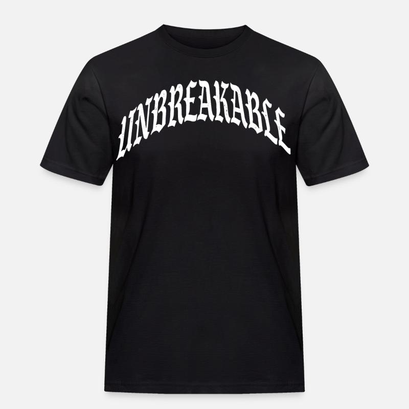 unbreakable unstoppable indomitable gym illegal - Männer Workwear T-Shirt - Schwarz