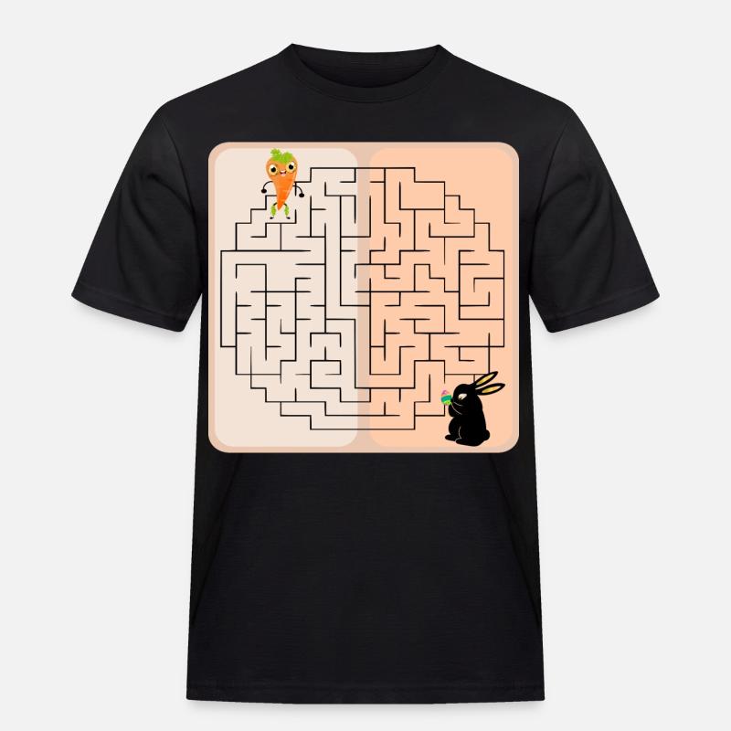 Labyrinth Bunny Easter Bunny - Men's Workwear T-Shirt - black