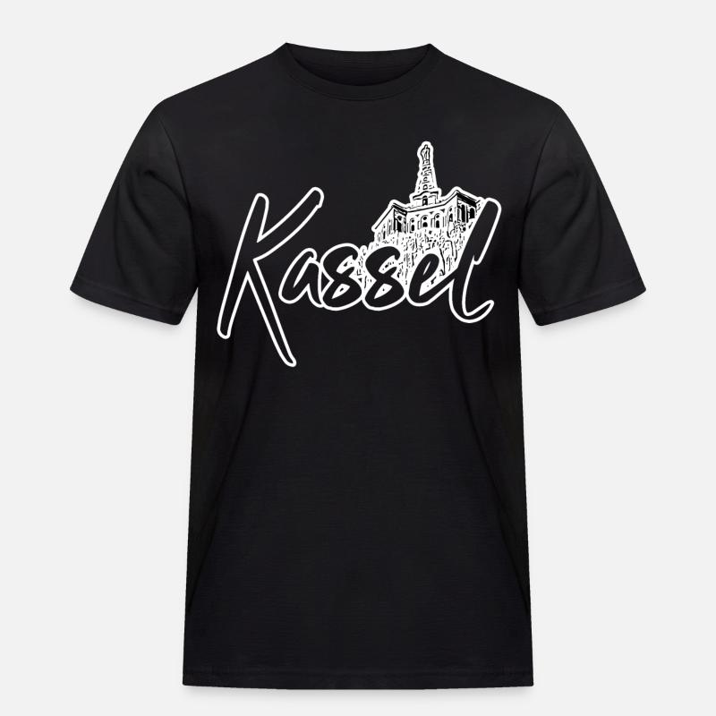 Kassel - Männer Workwear T-Shirt - Schwarz