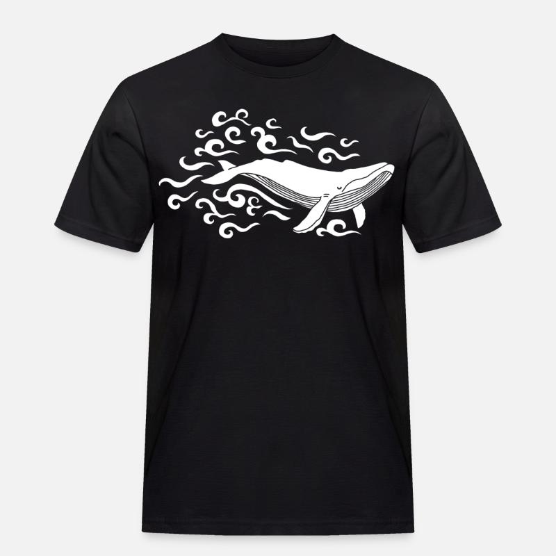 Beluga - Männer Workwear T-Shirt - Schwarz