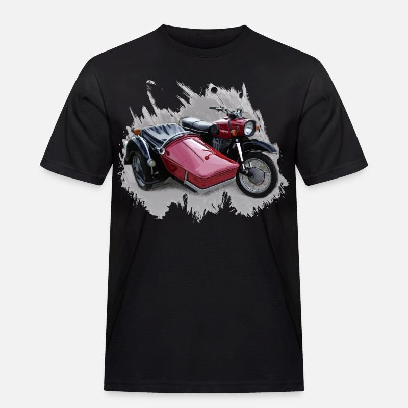 Simson Schwalbe Duo - Männer Workwear T-Shirt - Schwarz