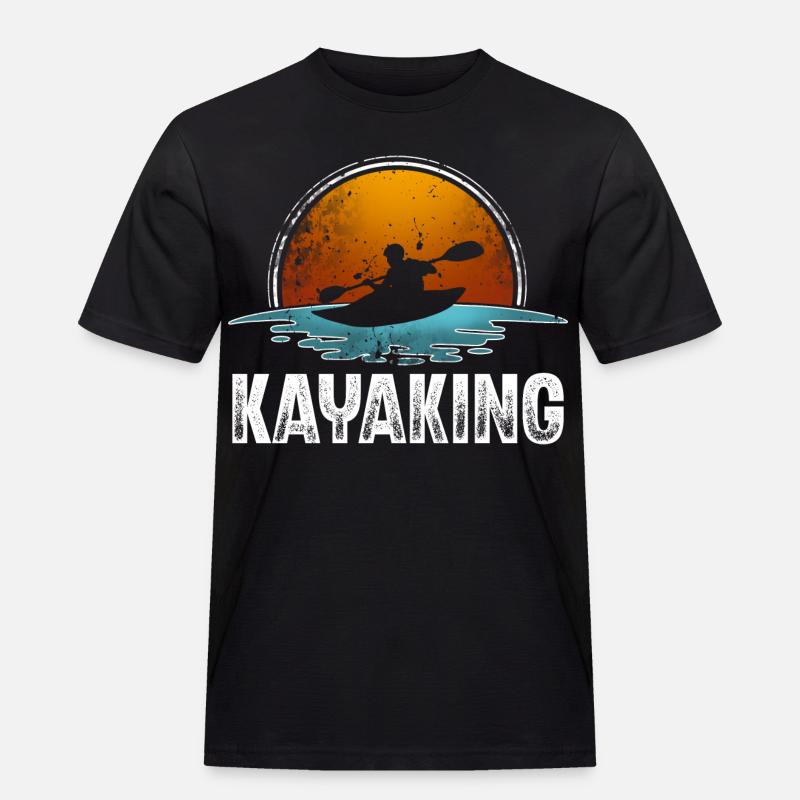 Kajak Kajakfahrer Kajaker - Männer Workwear T-Shirt - Schwarz