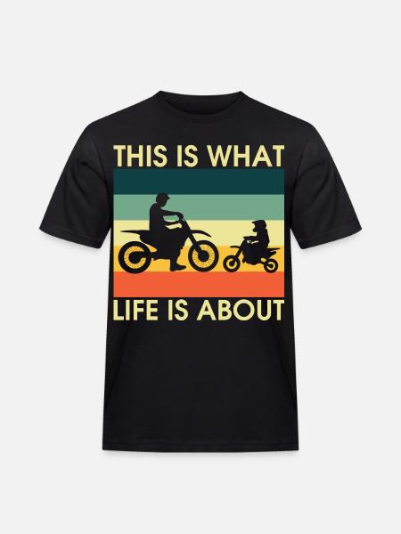 ParentChild Bicycle Silhouettes Retro - Men's Workwear T-Shirt - black