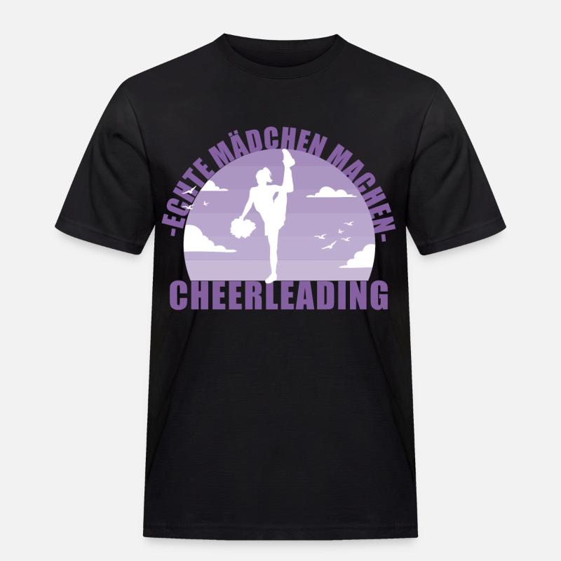 Cheerleading Cheerleader Pompons Mädchen Geschenk - Männer Workwear T-Shirt - Schwarz