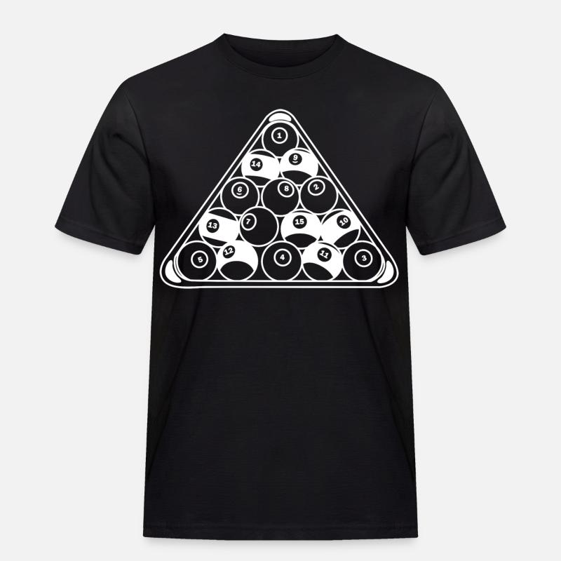 Billard Rack - Männer Workwear T-Shirt - Schwarz