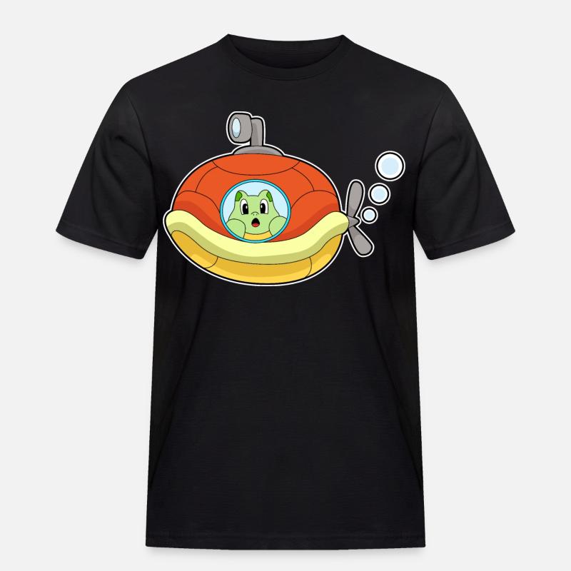 Schildkröte U-Boot - Männer Workwear T-Shirt - Schwarz