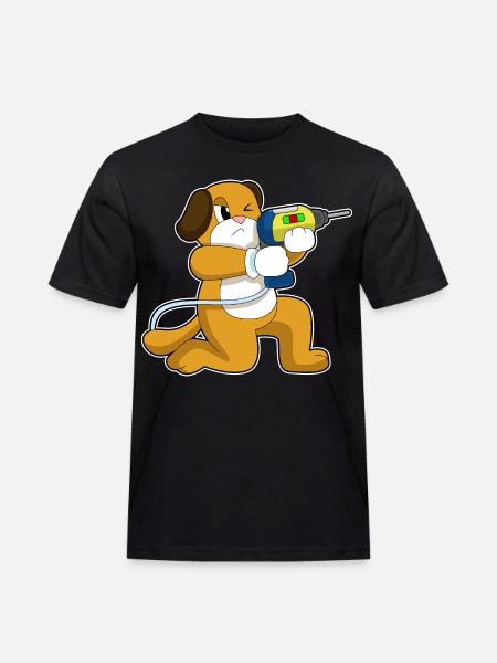 Dog Craftsman Drill Craft - Men's Workwear T-Shirt - black