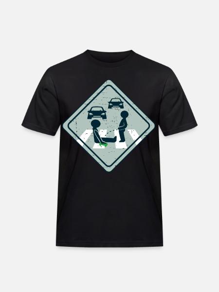 Climate activist road gluing - Men's Workwear T-Shirt - black