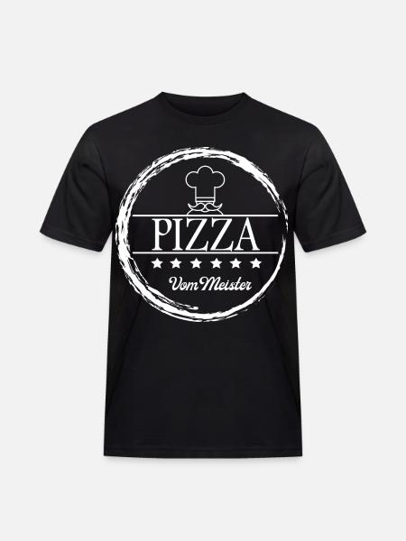 Pizza, Pizzabäcker, Meister - Männer Workwear T-Shirt - Schwarz