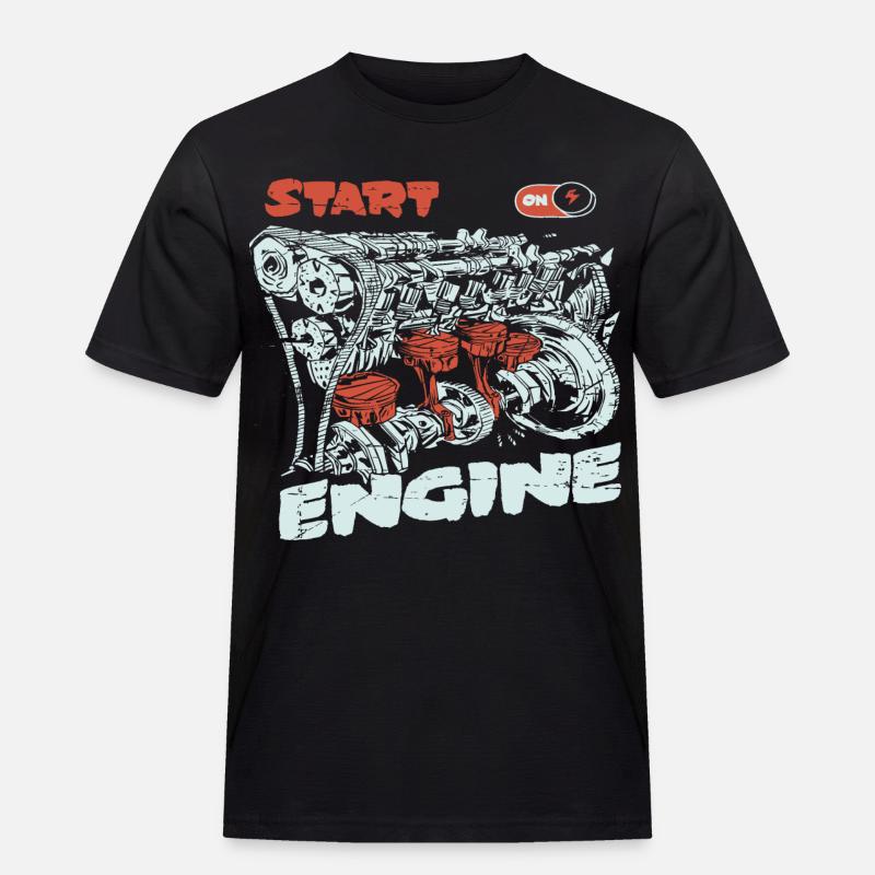Start the engine, engine, engine - Men's Workwear T-Shirt - black